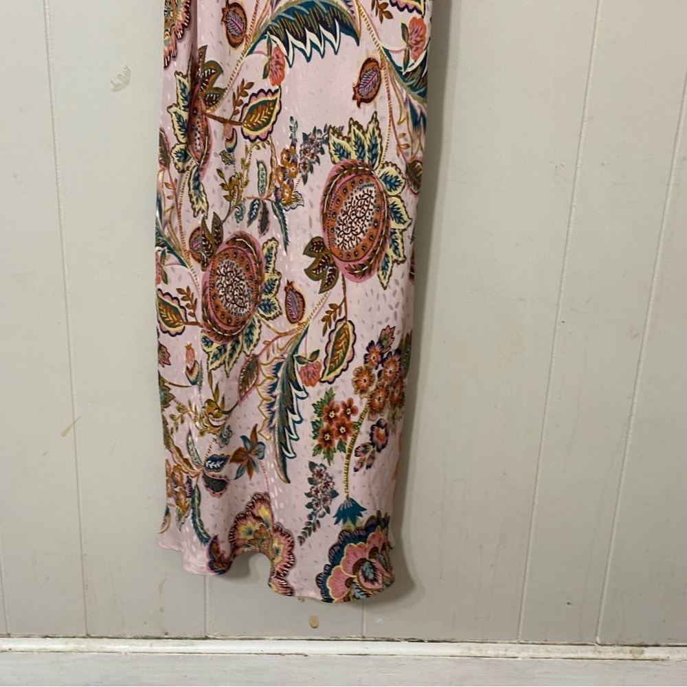 Kachel x Anthropologie Floral Flutter Sleeve Midi Dress Pink Romantic Boho Size - Picture 6 of 16